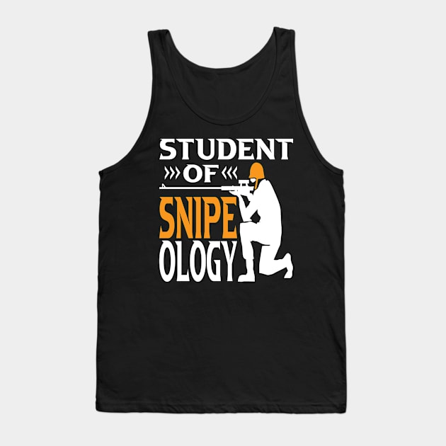 Student of Snipeology Gaming Sniper Tank Top by Gift Designs